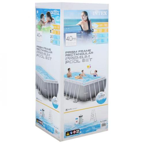 Бассейн каркасный прямоугольный (400х200х122см) насос-фильтр, лестница 1 шт/упак 26790 - фото 3